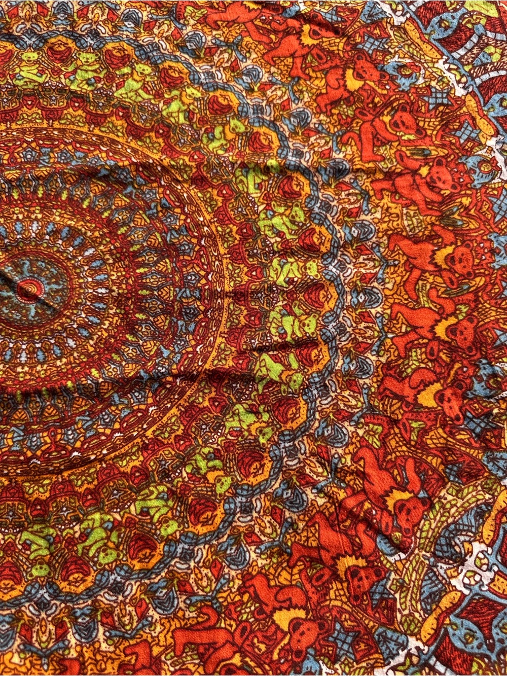 Grateful Dead Vibrating Bears Bandana 22x22 - Picture 3 of 4